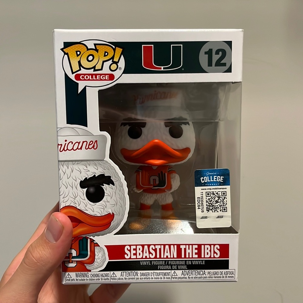 NEW Funko Pop 🦆 University of Miami | Sebastian The Ibis | Hurricanes Vinyl |